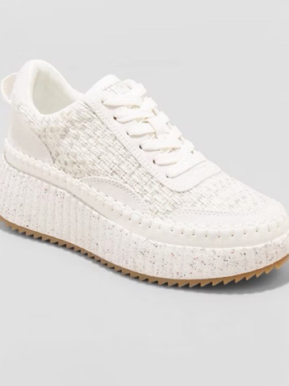Universal Thread Cream Tweed Lace-Up Sneakers